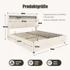 LVHOM Polsterbett 140x200cm mit LED&USB, Doppelbett mit Produktbild-Vorschau 7