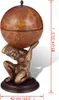 A globe bar supported by a statue of Atlas on a wooden base. Náhľad obrázku produktu