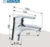 Hansa Waschtisch-Einhebelm. HANSAMIX 01092283 m.Garnitur Produktbild-Vorschau 8