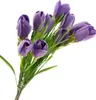 Bouquet di crochi artificiali in erba Composizione Anteprima dell’immagine prodotto 7
