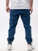 Herren Blau Jigga Wear Stripe Zip Cargo Jeans Jogger Hose M Produktbild-Vorschau 5