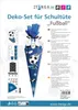 itenga DEKO-SET für SCHULTÜTE FUSSBALL blau weiß Produktbild-Vorschau 2
