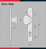 Technical drawing with dimensions of a door handle set. Náhled obrázku produktu