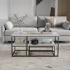 Fortuna Lai 2er Set Couchtisch Marmor Schwarz Modern: Produktbild-Vorschau 2