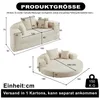 2-in-1 Schlafsofa in Beige – Halbrundes Sofa verwandelt Produktbild-Vorschau 12