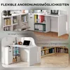 HOMCOM Eckschreibtisch L-Form Schreibtisch mit Offenen Produktbild-Vorschau 5