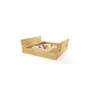 Bac à sable en bois avec bancs naturel 120cm Voir les images du produit 2