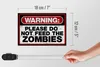 Holzschild Spruch 18x12cm warning please do not Zombies Produktbild-Vorschau 6