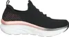 A side view of a single black sneaker with a white sole and rose gold accents. Náhled obrázku produktu