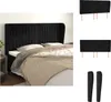 vidaXL Kopfteil mit Ohren Schwarz 203x23x118/128 cm Samt -  Produktbild-Vorschau 1