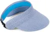 styleBREAKER Papierstroh Visor Cap einfarbig | Sonnenvisier Produktbild-Vorschau 1