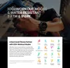 A person wearing a smartwatch, with marketing text and icons detailing workout modes. Náhled obrázku produktu