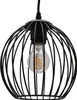 A black pendant light with a wire cage and a visible Edison-style bulb. Produktbild-Vorschau