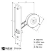 Einlassgurtroller mit Deckplatte 135 mm, für 22 mm Gurt Produktbild-Vorschau 2