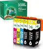 5x Schwarz T3351 33XL Tintenpatronen kompatibel für Epson Produktbild-Vorschau 1