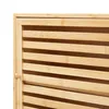 A close-up view of a slatted bamboo cabinet door. Podgląd zdjęcia produktu