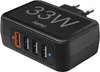 A black Hama USB charger with multiple ports and the wattage displayed on top. Anteprima dell’immagine prodotto