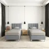 Hotelová posteľ 90x200 cm Sivá - Boxspring pre ubytovacie Náhľad obrázku produktu 4
