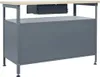 vidaXL Pracovný stôl čierny 120x60x85 cm Oceľ Náhľad obrázku produktu 3