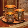Orientalisches rundes Tablett Schale aus Metall Monaco 25cm Produktbild-Vorschau 9