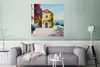 MuchoWow® Poster Malerei - Haus - Ölfarbe - Dorf 75x75 cm - Produktbild-Vorschau 5