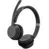 A black wireless Bluetooth headset is shown against a white background. Produktbild-Vorschau