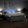 vidaXL Lit boxspring avec matelas gris foncé 200x200 cm Voir les images du produit 5