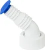 A white plastic hose fitting with a blue cap is shown against a white background. Produktbild-Vorschau