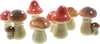 8 kleine Fliegenpilze Terracotta 5-7cm – Herbstdeko Produktbild-Vorschau 3