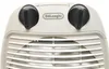 Close-up of the top part of a white and gray De'Longhi electric fan heater. Produktbild-Vorschau