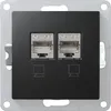Netzwerk-Dose McPower ''Flair'' CAT6A, UP, matt schwarz, Produktbild-Vorschau 1