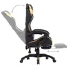 vidaXL Gaming-Stuhl mit Fußstütze Golden und Schwarz Produktbild-Vorschau 3