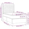 Boxspringbett mit Matratze Creme 90x190 cm Stoff Produktbild-Vorschau 6