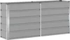 vidaXL Pflanzkübel Hellgrau 160 x 40 x 75 cm Stahl Produktbild-Vorschau 1