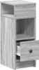 A gray wooden nightstand with one open drawer. Náhľad obrázku produktu