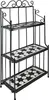 Etagère pour plantes mosaïque 3 niveaux - noir/blanc Voir les images du produit 1
