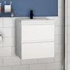 Waschtisch mit Unterschrank 50cm Alast Badmöbel Set Weiß Produktbild-Vorschau 1