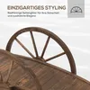 Outsunny Gartenbrücke aus Tannenholz, Holzbrücke mit Rad Produktbild-Vorschau 4