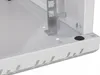 Close-up view of the bottom corner of a server rack, showing mounting holes and structural elements. Voir les images du produit