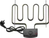 A close-up studio shot of an electric heating element with a power cord and plug. Produktbild-Vorschau