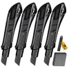 CCLIFE 4 Stück Cuttermesser Set 18mm mit 20 Ersatzklingen Produktbild-Vorschau 1