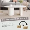 Sweiko Table basse blanche irrégulière stable et durable de Voir les images du produit 15
