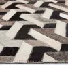 HOMESCAPES Patchwork Lederteppich 90 x 150 cm Produktbild-Vorschau 4