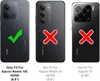 Three phone backs are shown to illustrate compatibility. The left phone is marked with a green checkmark, indicating it is compatible. The middle and right phones are marked with red X's, indicating incompatibility. Podgląd zdjęcia produktu