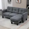 HOMCOM Ecksofa Couch mit Umkehrbar Chaiselongue Sofa L Form Produktbild-Vorschau 7