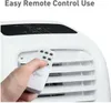 A hand holding a remote control in front of an air conditioner. Produktbild-Vorschau