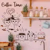 GKA Wandtattoo 5 lustige Kaffeetassen Coffee Time 70 cm für Produktbild-Vorschau 3