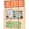 The Living Store Wandgarderobe mit 6 Haken 120 x 40 cm Produktbild-Vorschau 4