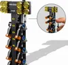 A close-up view of a LEGO drag racing Christmas tree light setup, with an inset showing a finger interacting with the mechanism. Náhled obrázku produktu