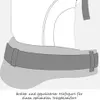 Illustration of a baby carrier hip belt. Produktbild-Vorschau